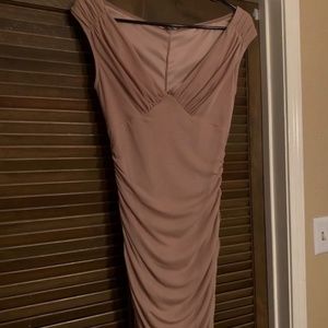 Fashion nova elegant nude dress size medium